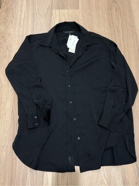 Banana Republic Black Button-Front Shirt
